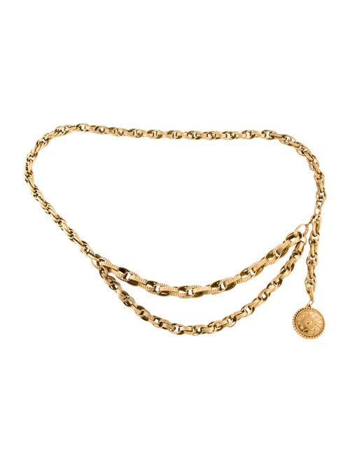 Chanel Vintage Medallion Chain-Link Belt Gold