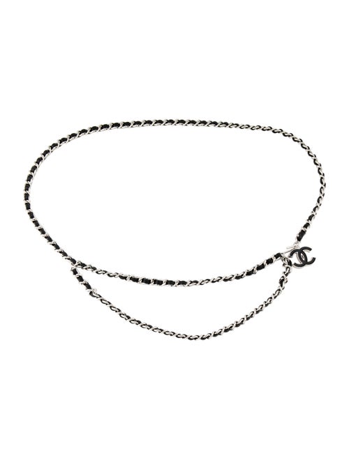 Chanel CC Chain-Link Belt Silver
