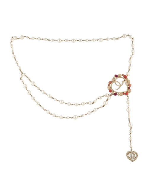 Chanel Heart Chain-Link Waist Belt Gold