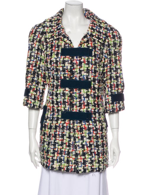 Chanel 2017 Printed Coat Blue