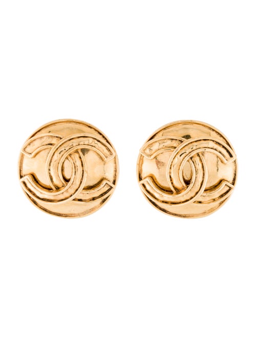 Chanel CC Clip-On Earrings Gold