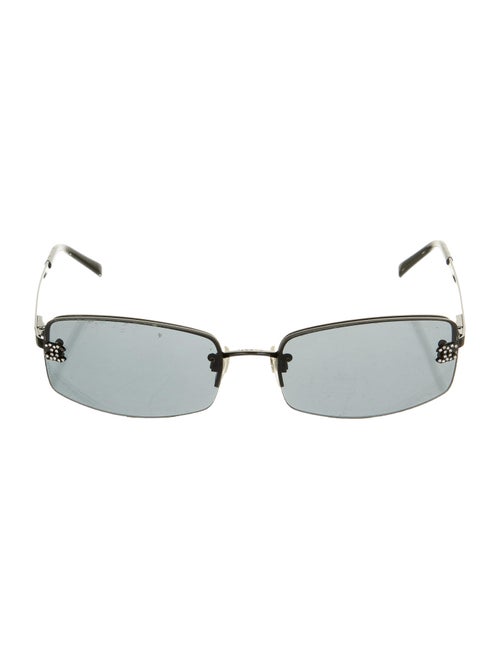 Chanel Strass Rimless Sunglasses Black