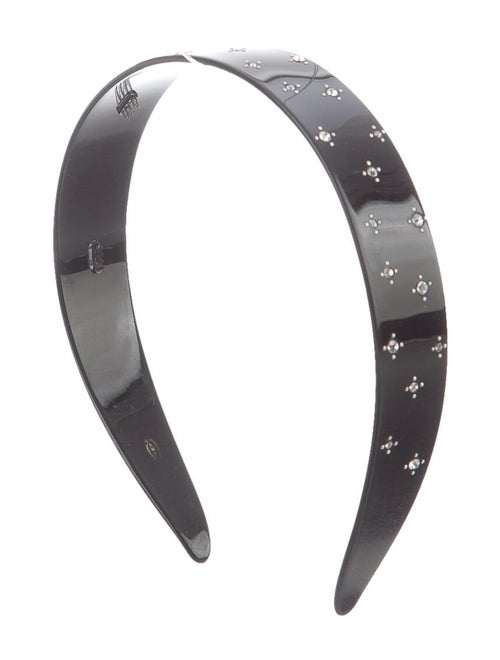 Chanel Embellished CC Headband Black