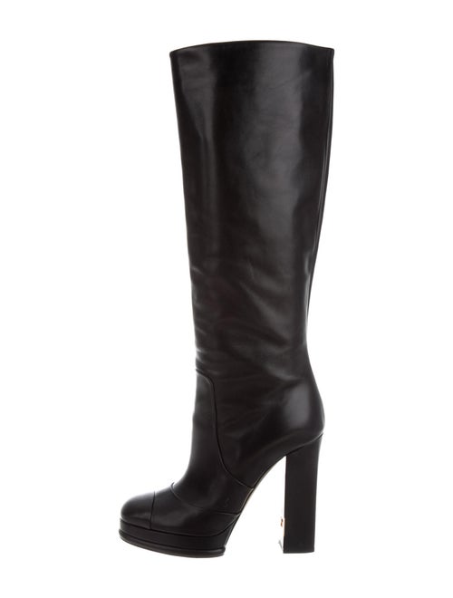 Chanel Leather Boots Black