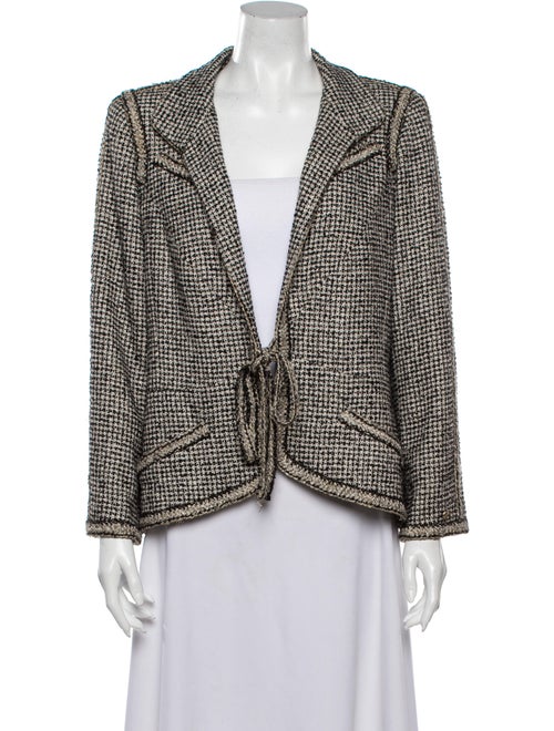 Chanel 2010 Tweed Pattern Blazer Black