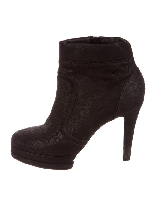 Chanel Caviar Ankle Boots Leather Boots Black