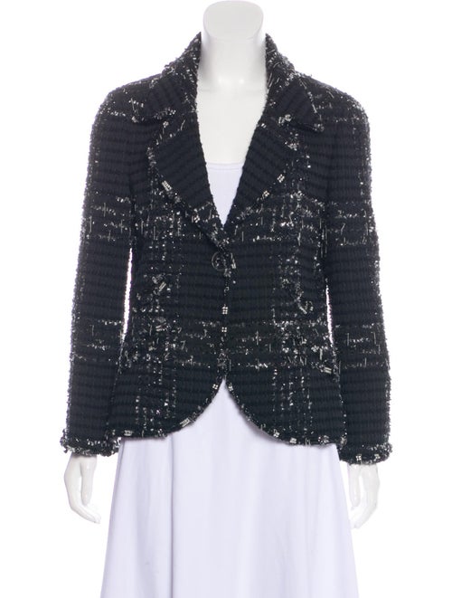 Chanel Embellished Tweed Jacket Black