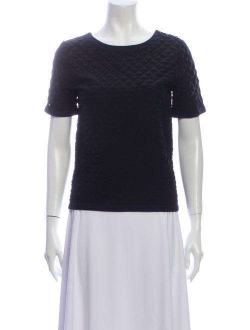 Chanel 2015 Silk T-Shirt Black