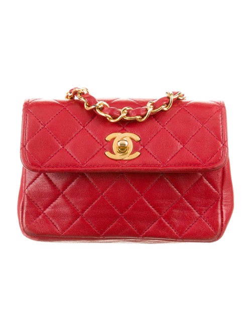 Chanel Vintage Micro Flap Bag gold