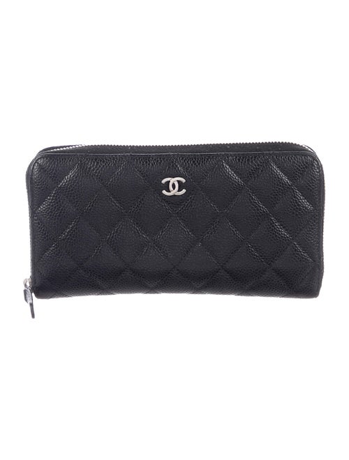 Chanel Quilted Caviar L-Gusset Wallet Black