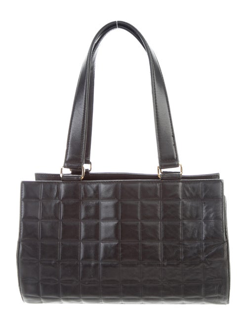Chanel Vintage Chocolate Bar Barrel Bag Black