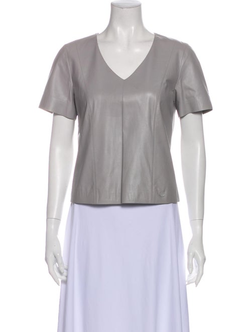 Chanel 2014 V-Neck T-Shirt Grey