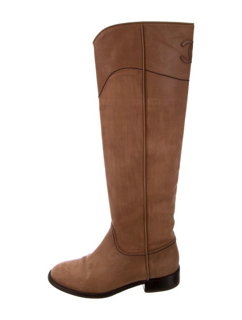 Chanel CC Riding Boots Suede Riding Boots
