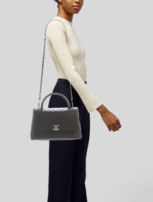 Chanel 19 Medium Coco Handle Bag Handbags Cha The Realreal Chanel 19 Medium Coco Handle Bag Handbags Cha The Realreal
