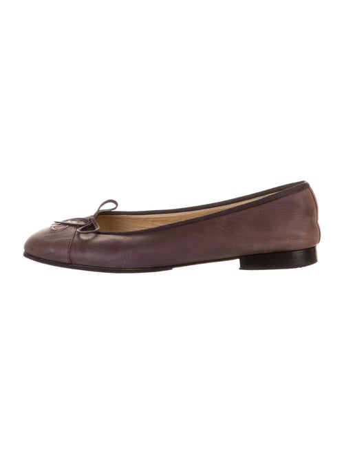 Chanel CC Ballet Flats Suede Ballet Flats Purple