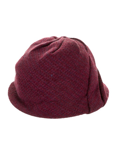 Chanel Pleated Tweed Hat Purple