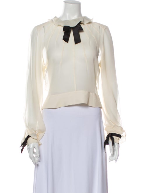 Chanel Sheer Silk Blouse Silk Blouse