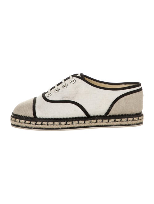 Chanel Faux Pearl Espadrille Oxfords Espadrille Sn