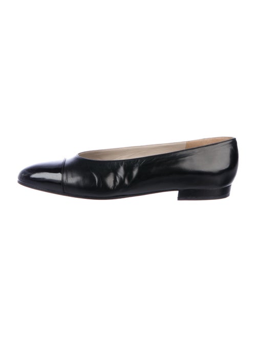 Chanel Leather Flats Black