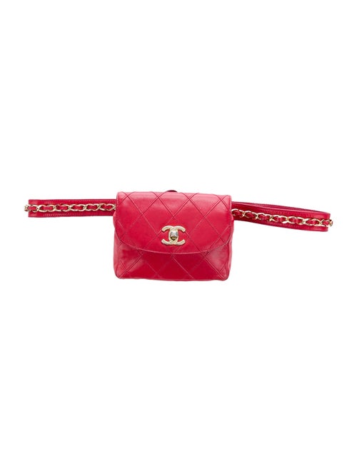 Chanel Vintage Quilted Belt Bag gold
