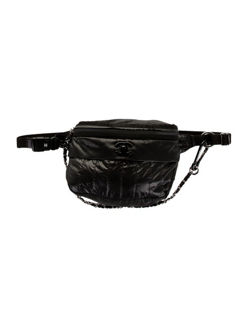 Chanel 2019 Coco Sport Nylon Waist Bag Black