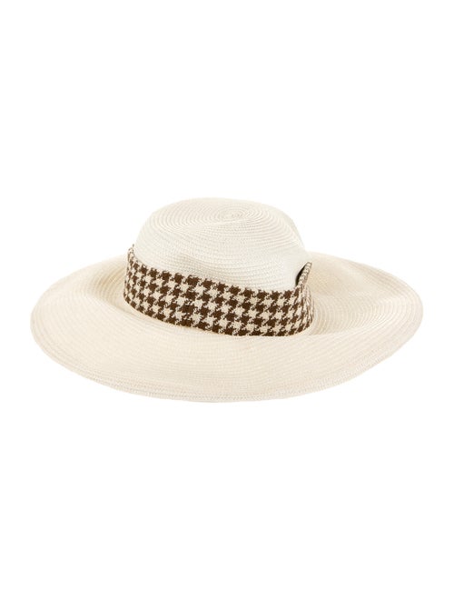 Chanel Tweed-Trimmed Sun Hat