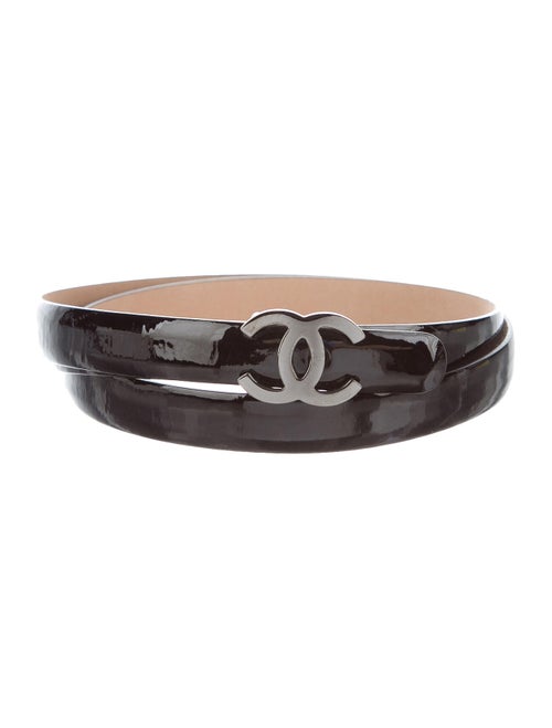 Chanel CC Skinny Belt Black