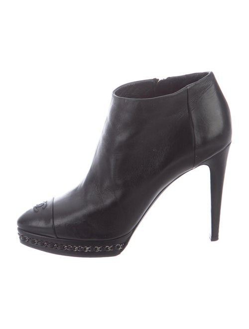 Chanel Leather Boots Black