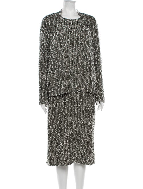 Chanel 2004 Tweed Pattern Dress Set Grey