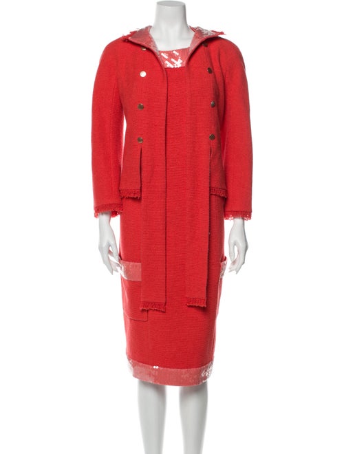Chanel 2008 Sequin Embellishments Dress Set Pink