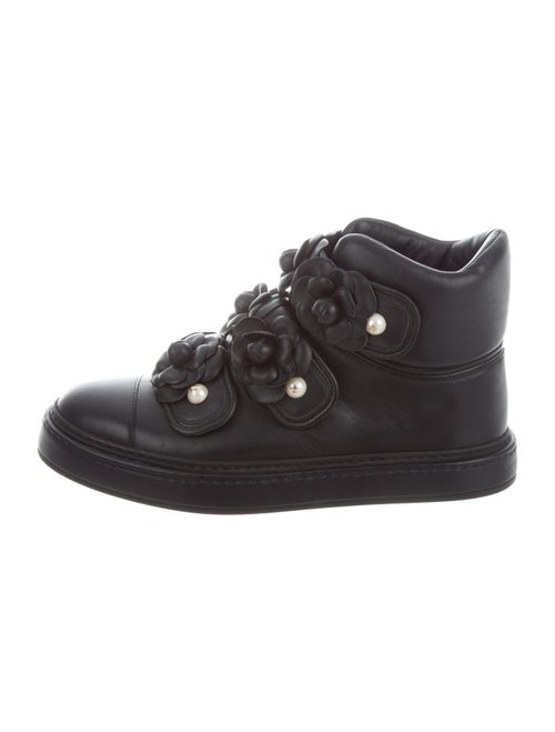 Chanel Camellia High-Top Sneakers Sneakers Blue