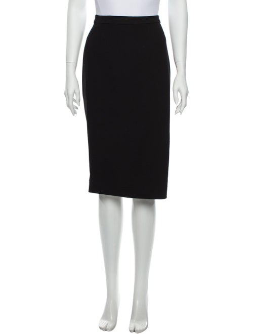 Chanel Vintage Knee-Length Skirt Black