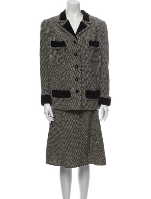 Chanel Vintage 1960's Skirt Suit Black