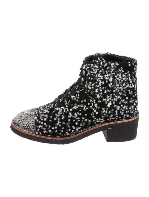Chanel Interlocking CC Logo Boots Black