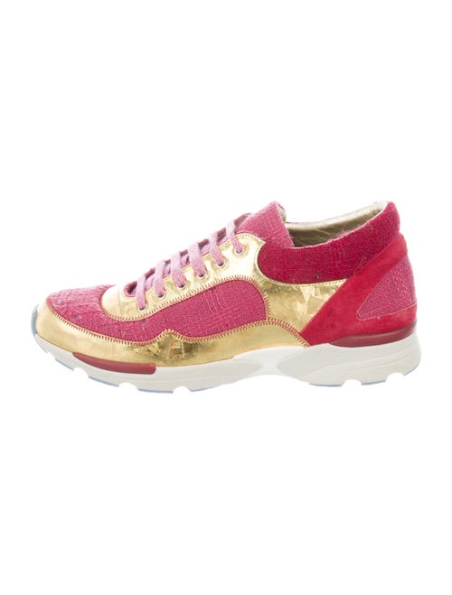 Chanel Printed Sneakers Gold