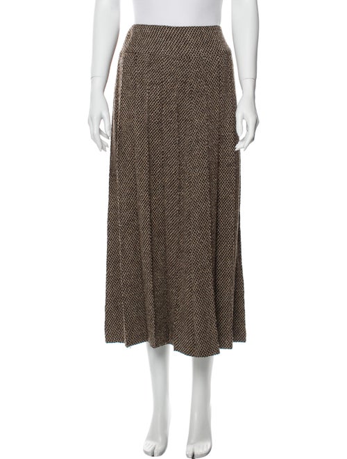 Chanel Vintage Midi Length Skirt Brown