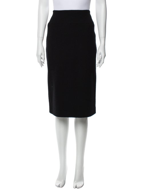 Chanel Vintage Knee-Length Skirt Black