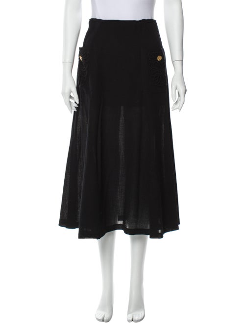 Chanel Vintage Midi Length Skirt Wool