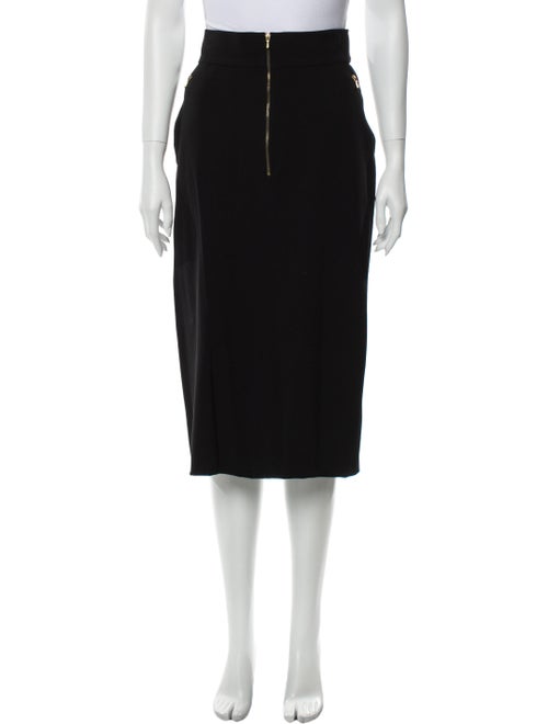 Chanel Vintage Midi Length Skirt Black