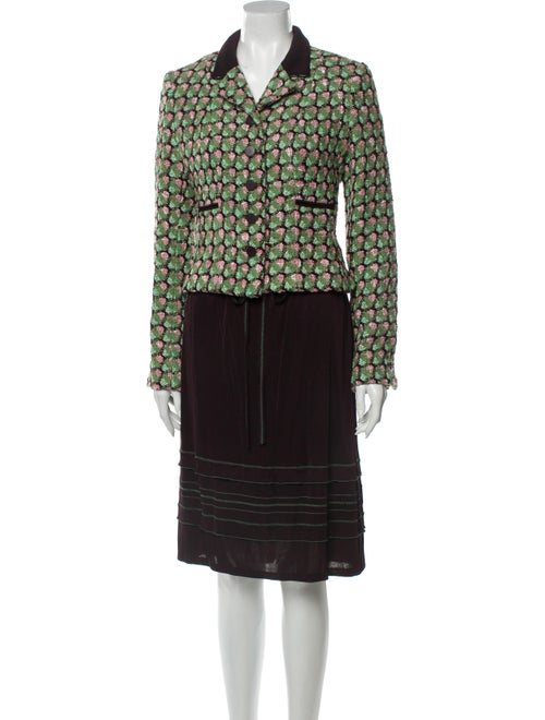 Chanel Vintage 2002 Skirt Suit Green