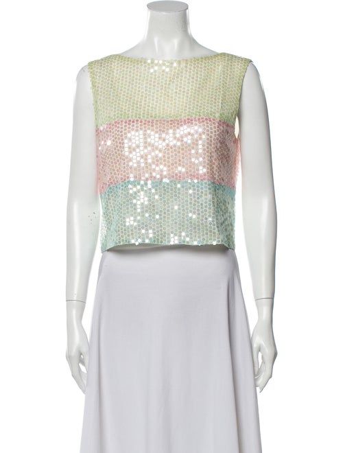Chanel Vintage 2000 Crop Top Green