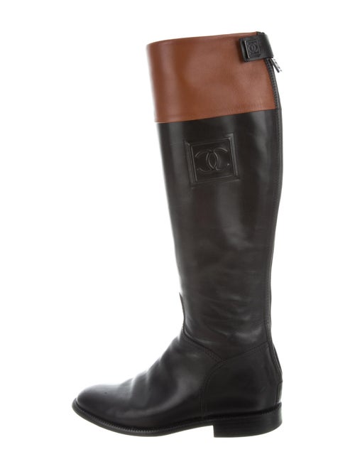 Chanel 2006 CC Riding Boots Riding Boots Black