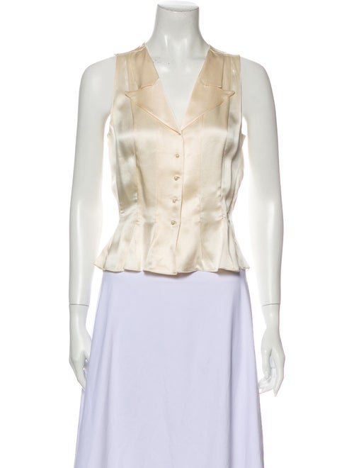 Chanel 2002 Silk Button-Up Top