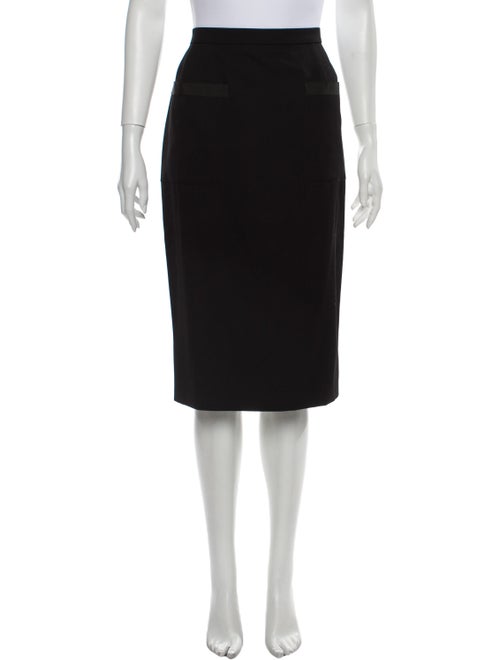 Chanel Vintage Knee-Length Skirt Black