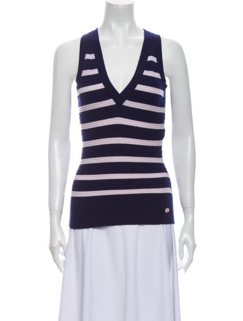 Chanel 2015 Sleeveless Cashmere Sweater Sweater Bl