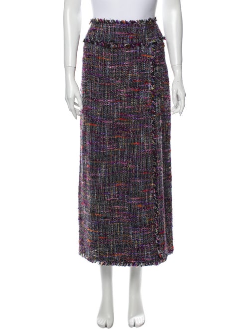 Chanel Vintage Midi Length Skirt Purple