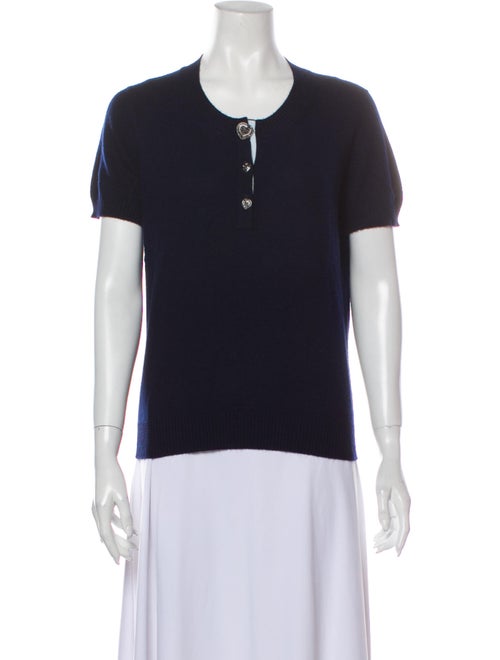 Chanel 2009 Cashmere T-Shirt Blue