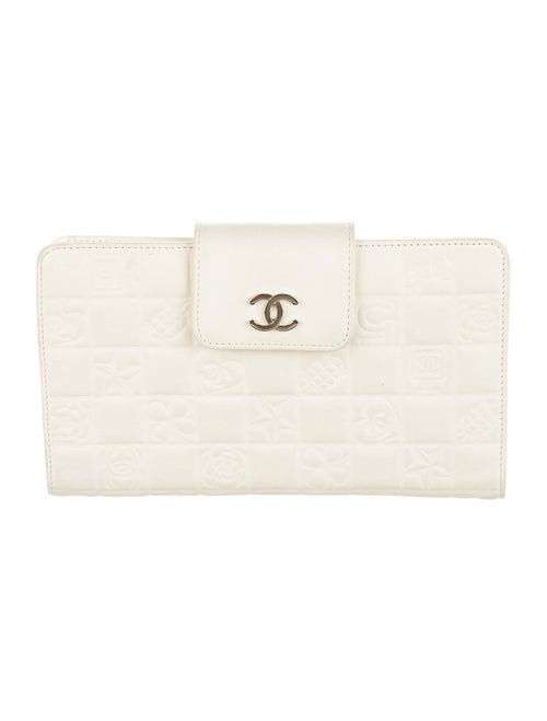 Chanel Precious Symbols French Purse Wallet silver
