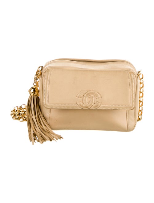 Chanel Vintage CC Camera Bag Tan