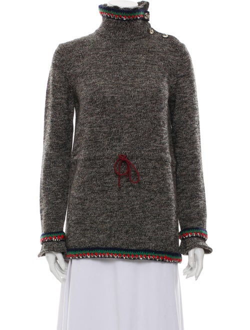 Chanel 2015 Drawstring Flared Sweater Grey